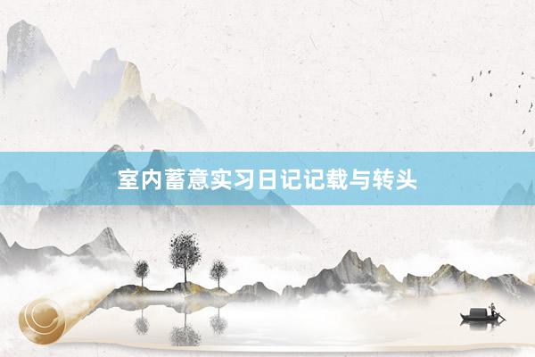 室内蓄意实习日记记载与转头
